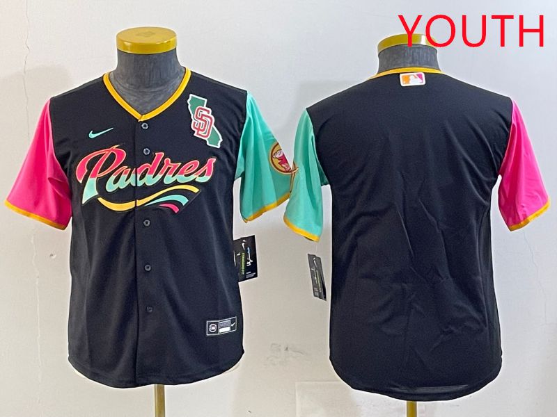 Youth San Diego Padres Blank Black City Edition Game 2025 Nike MLB Jersey style 2